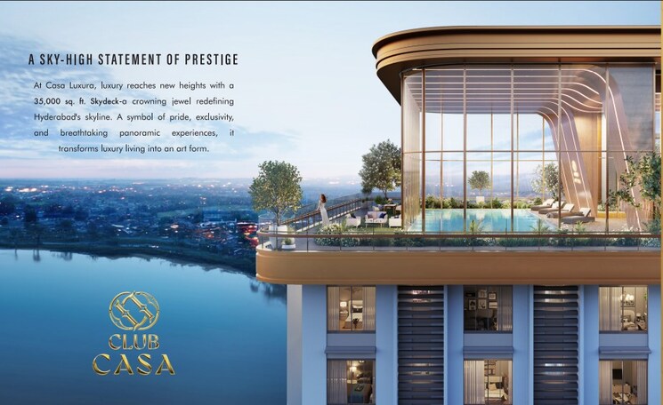 Exterior View, rajapushpa-casa-luxura 4 Bedroom 5735 Sq.Ft. Apartment In Narsingi Hyderabad 9620283