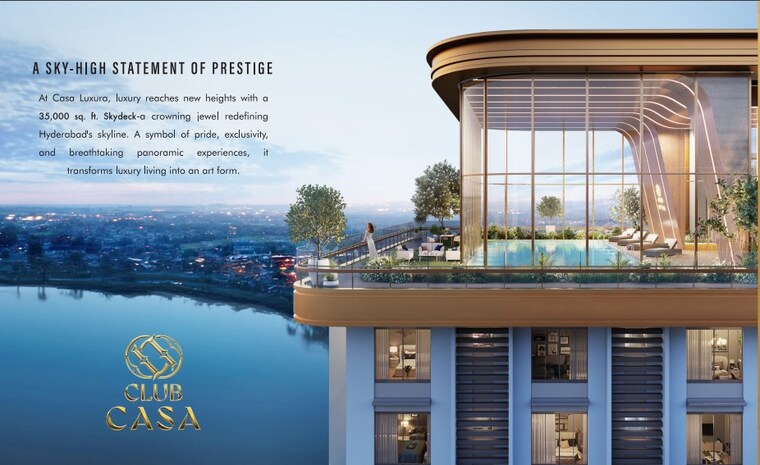 Exterior View, rajapushpa-casa-luxura 4 Bedroom 5735 Sq.Ft. Apartment In Narsingi Hyderabad 9620283