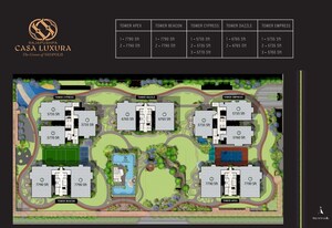 Master Plan in 4 BHK Apartment at Rajapushpa Casa Luxura, Narsingi – for Sale