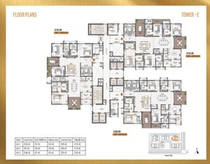 Floor Plan in 4 BHK Apartment at Rajapushpa Casa Luxura, Narsingi – for Sale