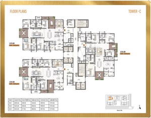 Floor Plan in 4 BHK Apartment at Rajapushpa Casa Luxura, Narsingi – for Sale