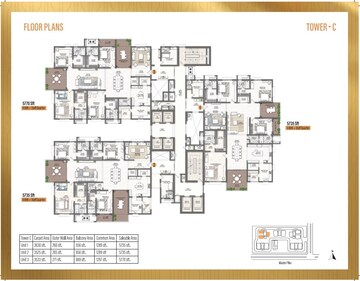 Floor Plan in 4 BHK Apartment at Rajapushpa Casa Luxura, Narsingi – for Sale