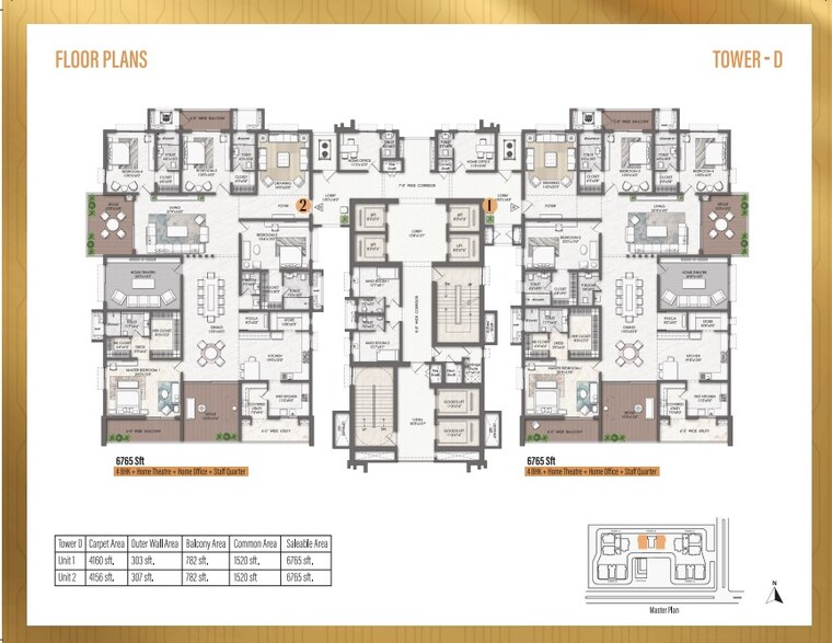Floor Plan, rajapushpa-casa-luxura 4 Bedroom 5735 Sq.Ft. Apartment In Narsingi Hyderabad 9620283