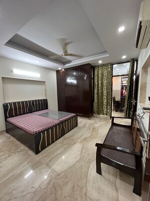Living Room in 2 BHK Builder Floor at K Block Central Square Awasiya Vikas Samiti, Kalkaji – for Rent