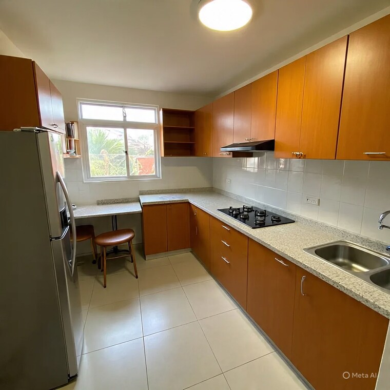 Kitchen, ganga nagar 2 Bedroom 640 Sq.Ft. Apartment In Ganga Nagar Rishikesh 9620372