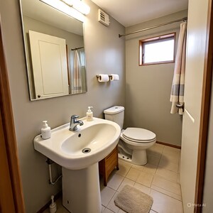 Bathroom in 2 BHK Apartment at Ganga Nagar – for Rent