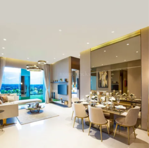 Living Room in 2 BHK Apartment at Lodha Bel Air, Br Nagar – for Sale