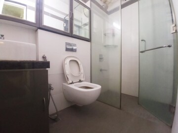 Bathroom in 3 BHK Apartment at Rustomjee Athena, Majiwada – for Rent