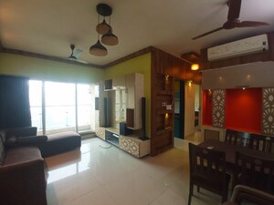 Living Room in 3 BHK Apartment at Rustomjee Athena, Majiwada – for Rent