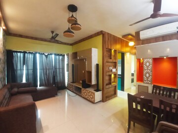 Living Room in 3 BHK Apartment at Rustomjee Athena, Majiwada – for Rent