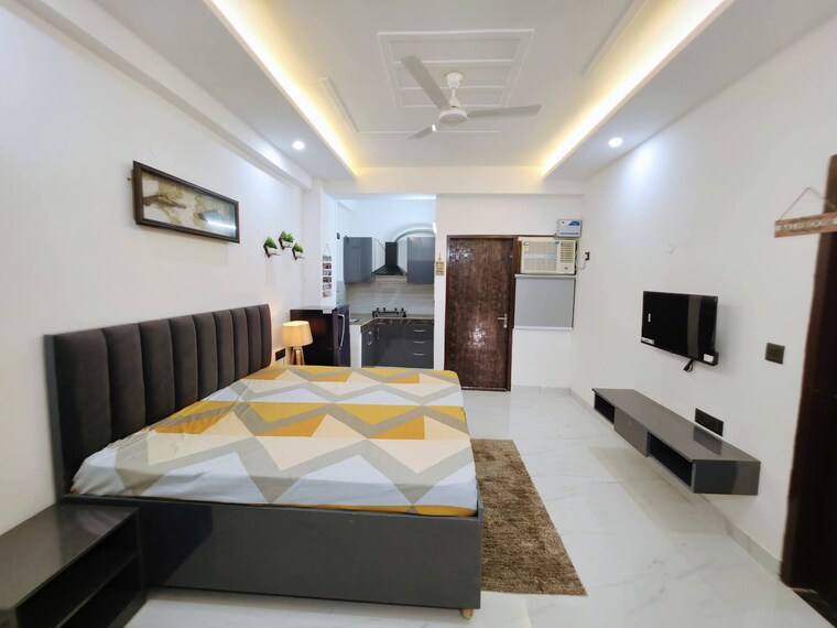 Bedroom, saket 1 RK 300 Sq.Ft. Apartment In Saket Delhi 9620859