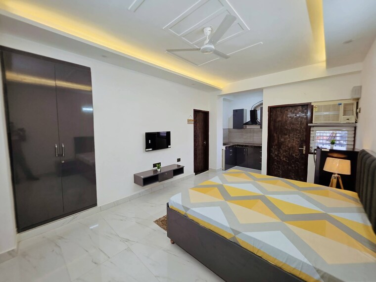 Bedroom, saket 1 RK 300 Sq.Ft. Apartment In Saket Delhi 9620859