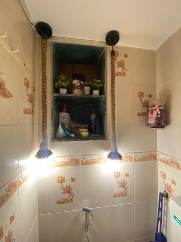 Bathroom in 1 RK Apartment at Shantiniketan CHS Versova, Versova – for Rent