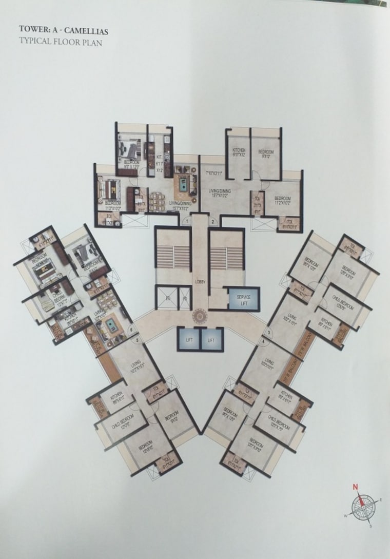 Master Plan, mahaavir-exotique 2 Bedroom 700 Sq.Ft. Apartment In Kharghar Navi Mumbai 9621345