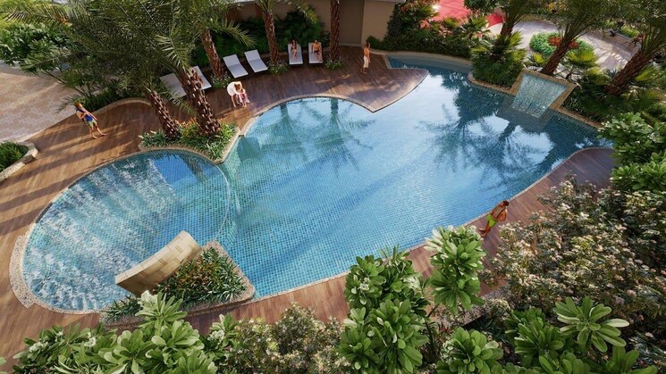 Swimming Pool, metro-satyam-queens-necklace 2 Bedroom 569 Sq.Ft. Apartment In Rohinjan Navi Mumbai 9621613