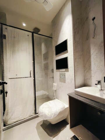 Bathroom in 4 BHK Builder Floor at Sushant Lok I – for Sale