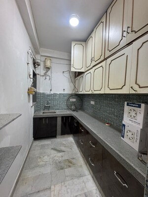 Kitchen in 3 BHK Builder Floor at Shivalik Colony – for Rent