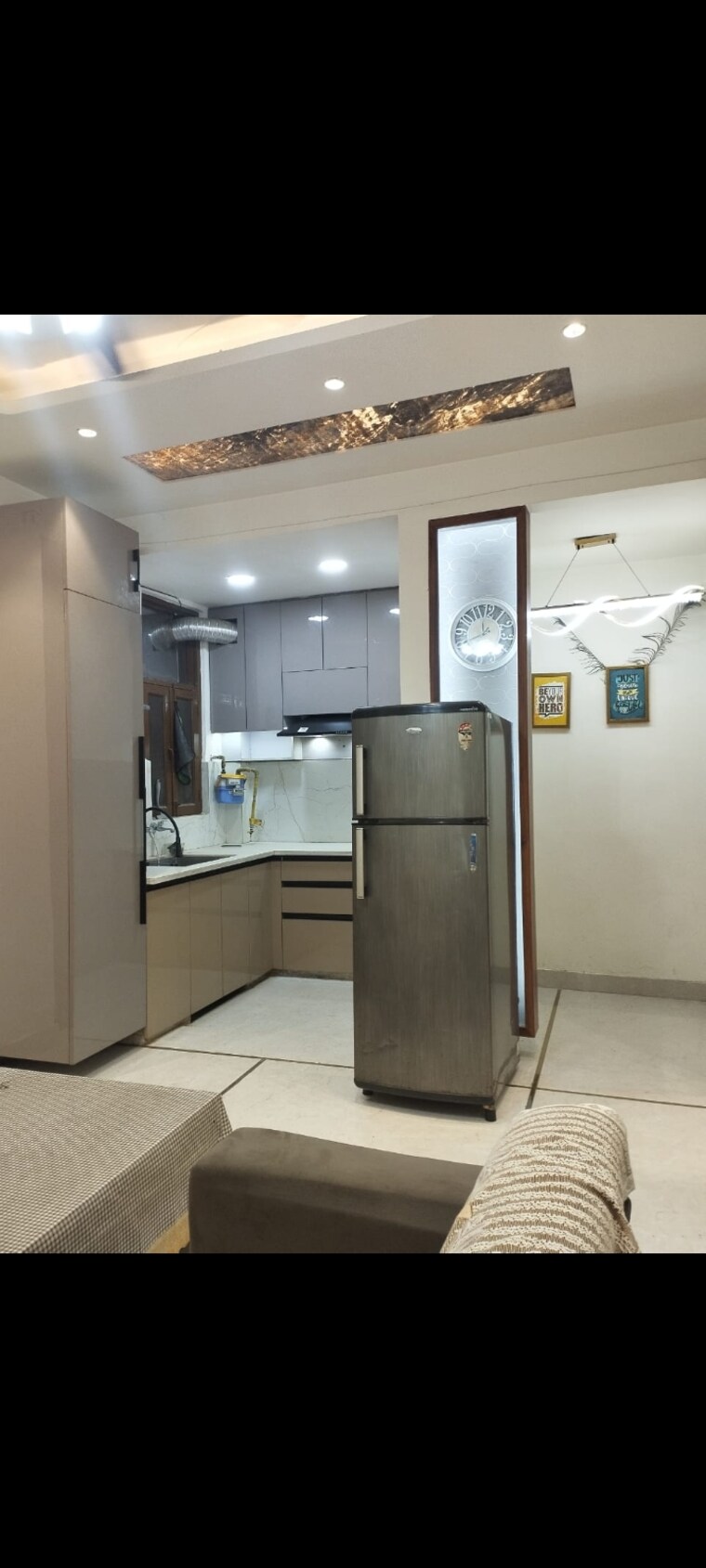 Kitchen, kanha-apartments-indirapuram 2 Bedroom 950 Sq.Ft. Builder Floor In Shakti Khand 2 Ghaziabad 9622644