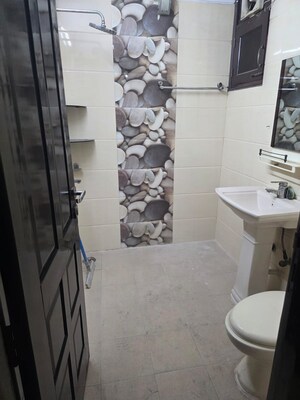 Bathroom in 3 BHK Builder Floor at Chitra Vihar – for Rent
