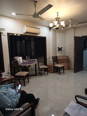 Living Room in 3 BHK Apartment at Kopar Khairane – for Rent