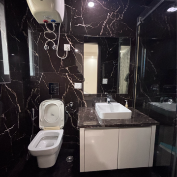 Attached Bathroom in 4 BHK Builder Floor at Green Park Extension – for Rent