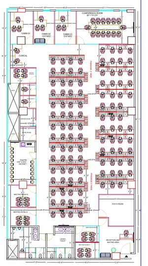 Floor Plan in  Office Space at Pinnacle Business Park, Andheri East – for Rent