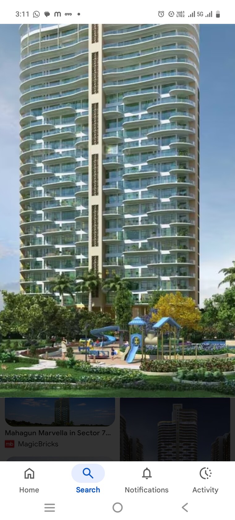 Exterior View, mahagun-marvella 5 Bedroom 6000 Sq.Ft. Apartment In Sector 78 Noida 9623320
