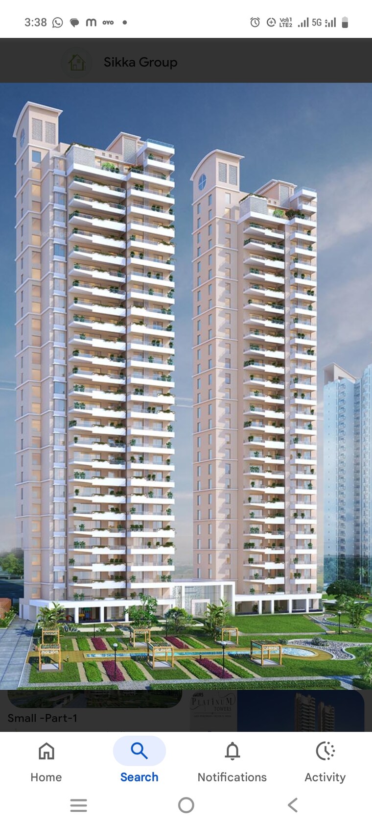 Exterior View, gaurs-platinum-towers 4 Bedroom 4720 Sq.Ft. Apartment In Sector 79 Noida 9623337