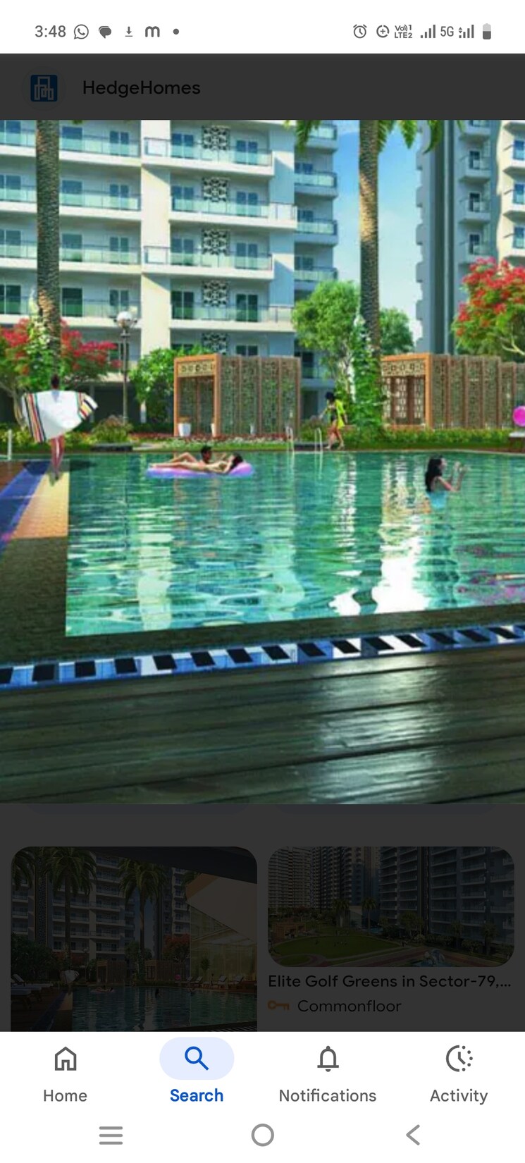 Swimming Pool, elite-golf-green 4 Bedroom 2335 Sq.Ft. Apartment In Sector 79 Noida 9623342