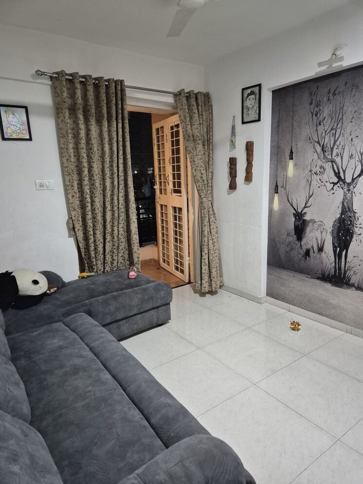 Living Room, blue-berry 1 Bedroom 520 Sq.Ft. Apartment In Kharadi Pune 9623400