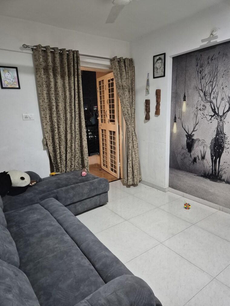 Living Room, blue-berry 1 Bedroom 520 Sq.Ft. Apartment In Kharadi Pune 9623400