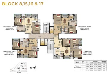 Floor Plan in 3 BHK Apartment at Shriram Park 63, Perungalathur – for Sale