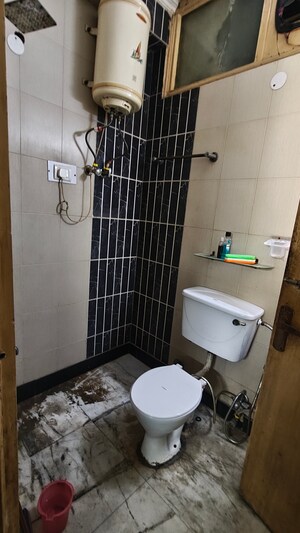 Bathroom in 3 BHK Builder Floor at Malviya Nagar – for Rent