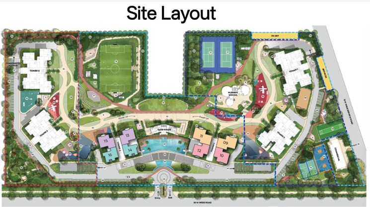 Master Plan, ashiana-aaroham 3 Bedroom 1342 Sq.Ft. Apartment In Sector 80 Gurgaon 9623671