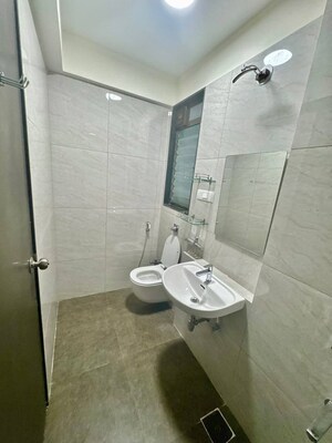 Bathroom in 2 BHK Apartment at Chandak 34 Park Estate, Goregaon West – for Rent