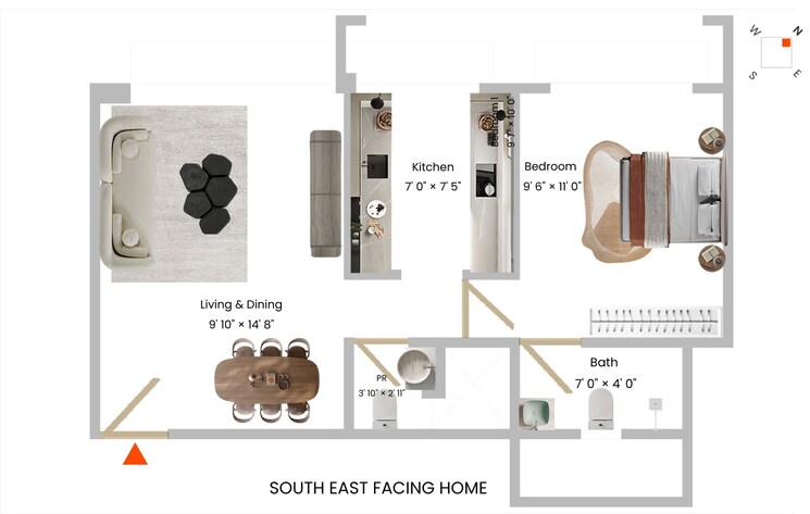 Floor Plan, l-t-emerald-isle 1 Bedroom 359 Sq.Ft. Apartment In Powai Mumbai 9623929