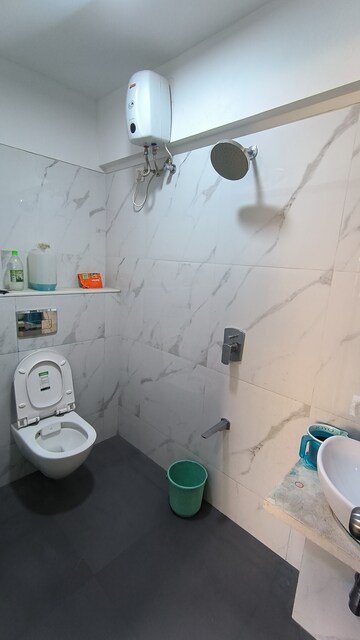 Bathroom in 2 BHK Apartment at Alliance Fortuna Blue, Lower Parel – for Rent