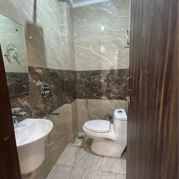Bathroom in 2 BHK Builder Floor at Chattarpur – for Rent