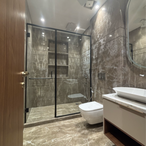 Bathroom in 4 BHK Builder Floor at Bestech Chambers, Sector 27 – for Sale