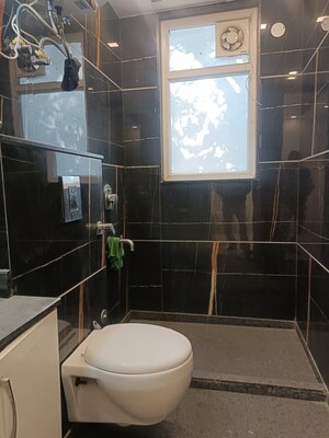 Bathroom in 3 BHK Builder Floor at Sushant Lok I – for Rent