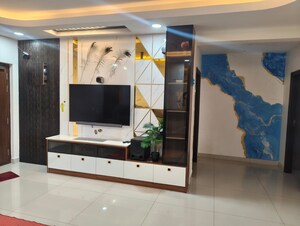Living Room in 3 BHK Apartment at Golden Habitat, Madhapur – for Rent