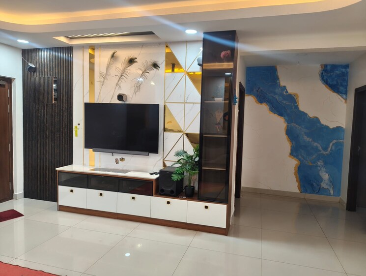 Living Room, golden-habitat 3 Bedroom 1800 Sq.Ft. Apartment In Madhapur Hyderabad 9624497