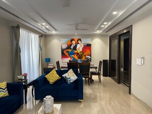 Living Room in 4 BHK Apartment at Vasant Vihar – for Rent