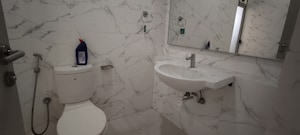 Bathroom in 3 BHK Apartment at Hiranandani Fortune City, New Panvel – for Rent