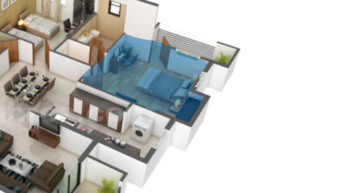 Floor Plan in 3 BHK Apartment at Salarpuria Sattva Senorita, Sarjapur Road – for Rent