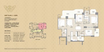 Floor Plan in 4 BHK Apartment at Gaur Chrysalis, Sector 22d Yamuna Expressway – for Sale
