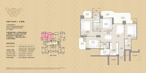 Floor Plan in 4 BHK Apartment at Gaur Chrysalis, Sector 22d Yamuna Expressway – for Sale
