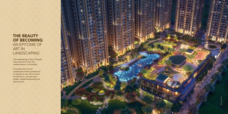 Garden, gaur-chrysalis 4 Bedroom 2495 Sq.Ft. Apartment In Sector 22d Yamuna Expressway Greater Noida 9625506