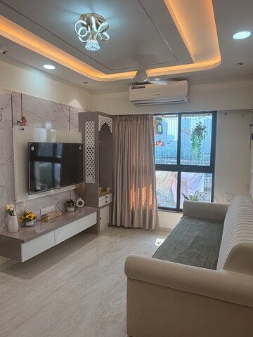 Living Room in 1 BHK Apartment at Chaitanya The Greens Radhakunj, Kandivali East – for Sale