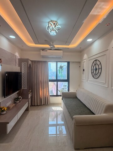 Living Room in 1 BHK Apartment at Chaitanya The Greens Radhakunj, Kandivali East – for Sale